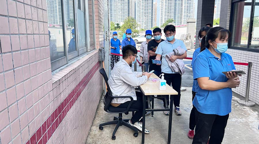 迅速防疫！金環(huán)電器積極配合醫(yī)護(hù)人員上門測(cè)核酸！