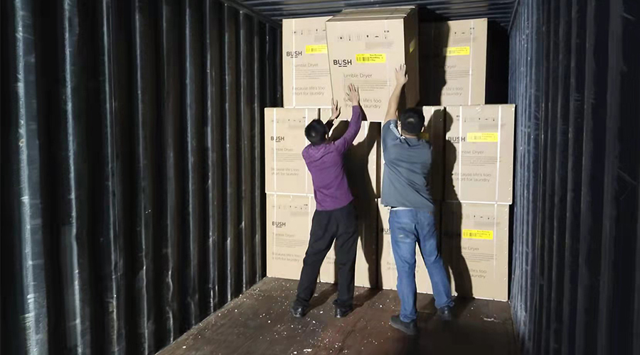 挑燈夜戰(zhàn)，順利完成客戶Argos的滾筒干衣機(jī)出貨