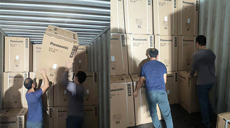 春節(jié)放假?zèng)_刺！加速度完成客戶松下衣物烘干機(jī)裝柜發(fā)貨